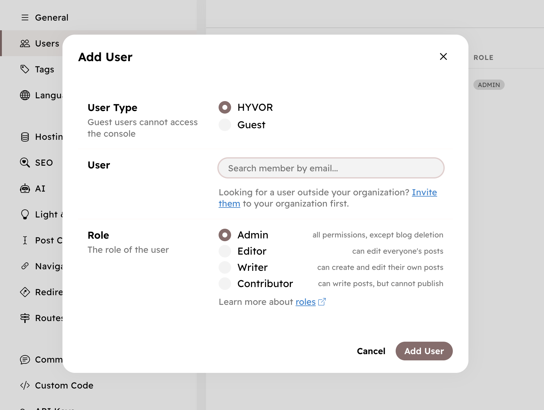 Adding Users